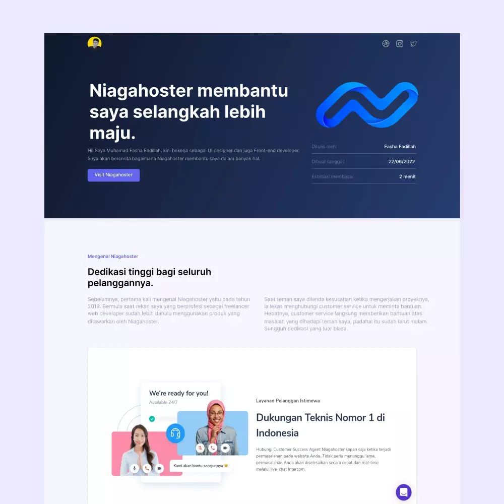Thumbnail for Landing Page Niagahoster
